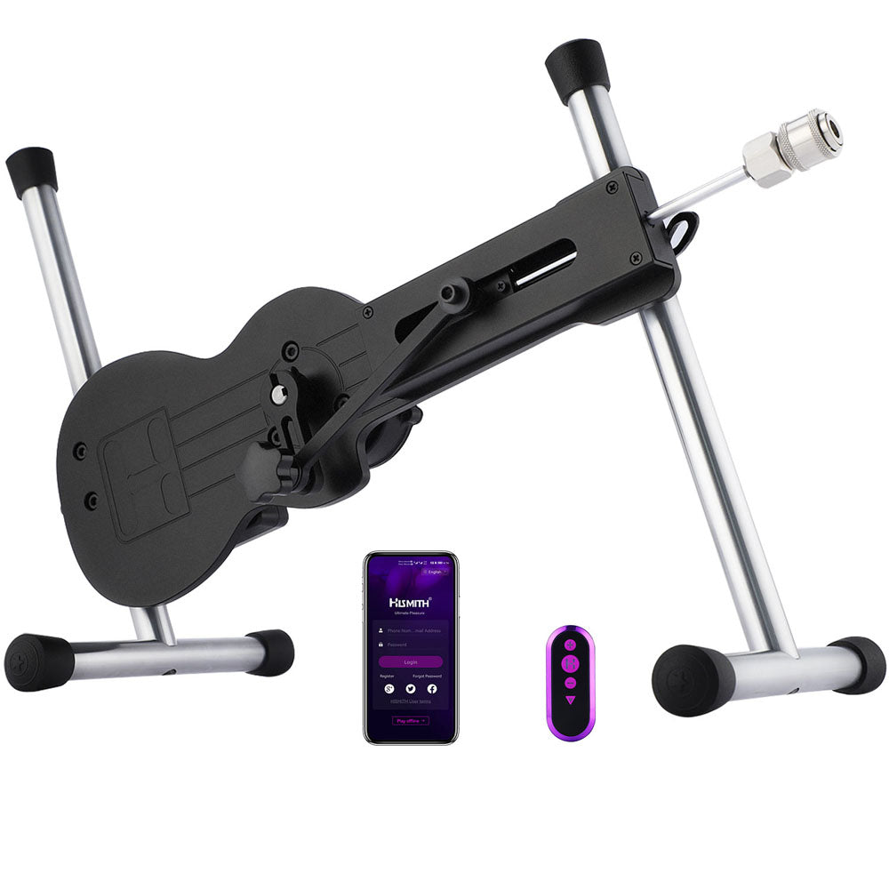 Hismith Mini Pro Black Mains Sex Machine App Control 70W KlicLok - ClubX Australia